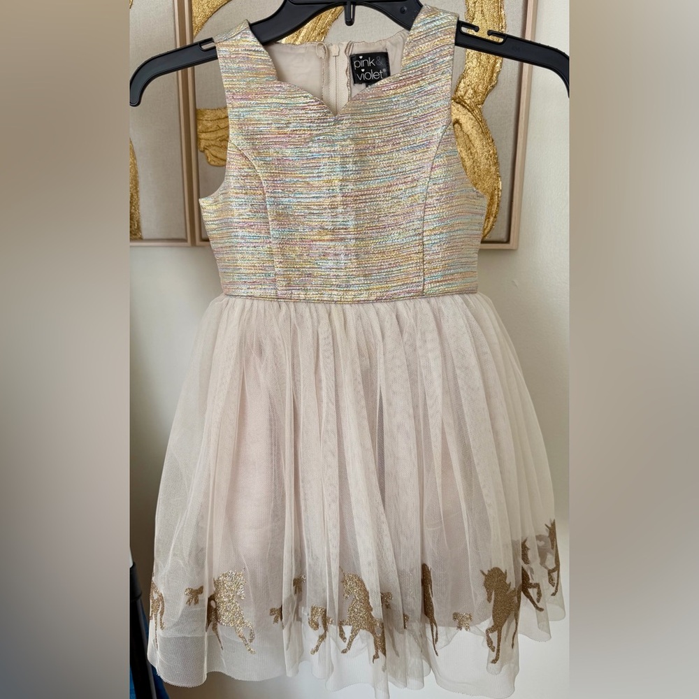 Girls Multicolor Formal Dress Size 6